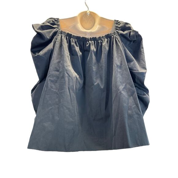 Kate Spade NWT Black Poplin Square Neck Long Puff Gathered Sleeve women sz 4 - Picture 5 of 8